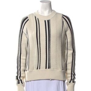 3.1 Phillip Lim Cotton Sweater Cream and Black Stripes